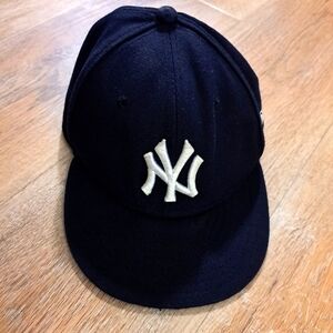 New Era 59FIFTY Authentic Official On-Field Navy White Logo Youth Baseball Cap